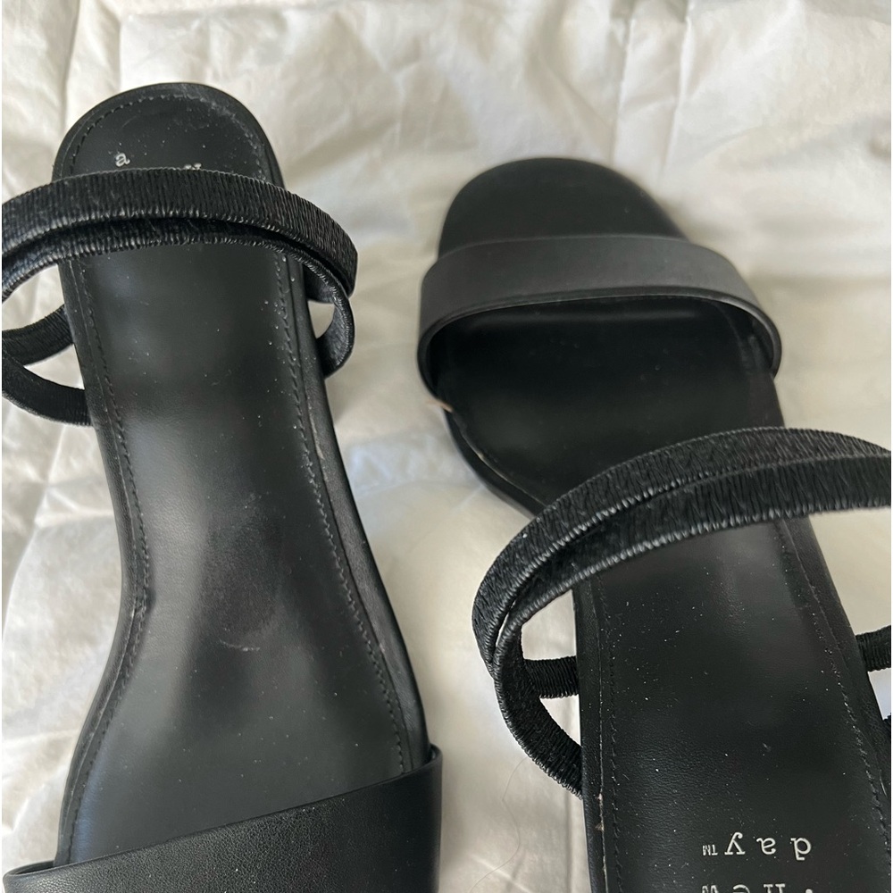 Black 3” heel sandals